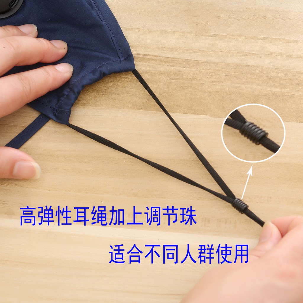 PVN29841 Khẩu trang vải kháng khuẩn chuyên dụng có van kèm kính che mặt T2 .