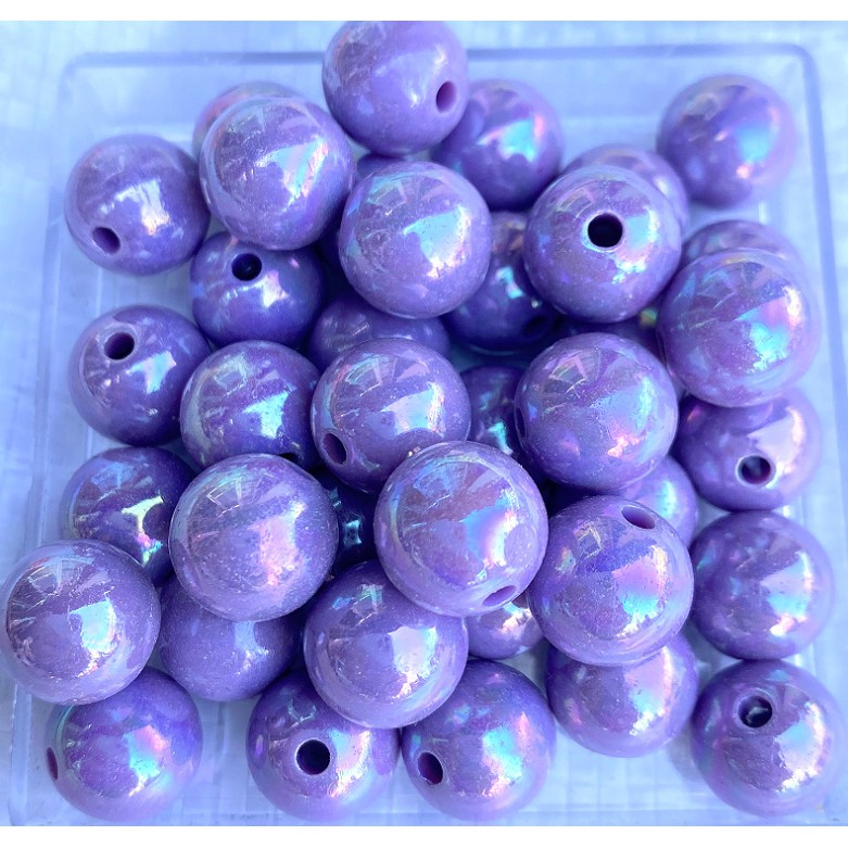 Hạt Xỏ Tròn Bằng Acrylic Màu Sắc 6 8 10 12mm Dùng Làm Vòng Tay DIY