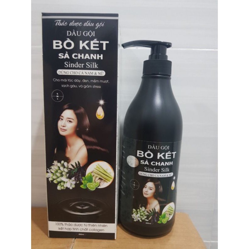 Dầu gội bưởi bồ kết sả chanh ai dè silk 800ml