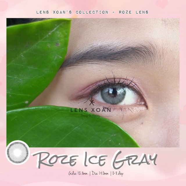 KÍNH ÁP TRÒNG ROZE ICE GRAY CỦA B.S.COR ( Hạn 6 tháng): LENS XÁM KHÓI VIỀN SÁNG TÂY | LENS XOẮN (GIÁ 1 CHIẾC, ĐỌC LƯU Ý)