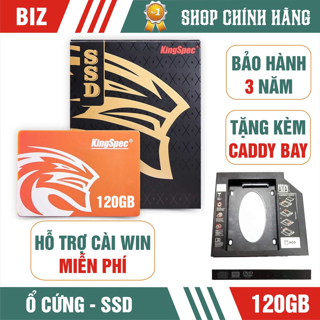 [COMBO] Ổ cứng SSD 120GB KingSpec + Caddy bay !!!