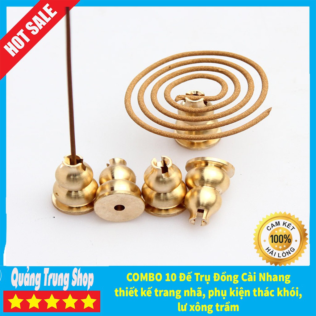 Combo 10 Trụ Cài Hương Vòng, Thắp Hương, Để Lư Xông Trầm