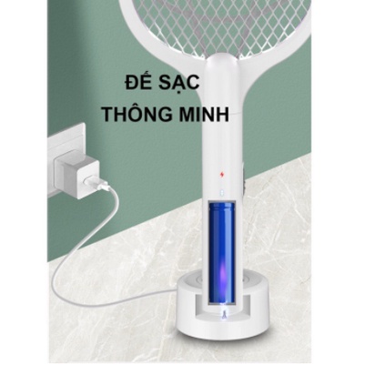 Vợt muỗi tự động kiêm đèn bắt muỗi có đèn LED, chống giật cao cấp
