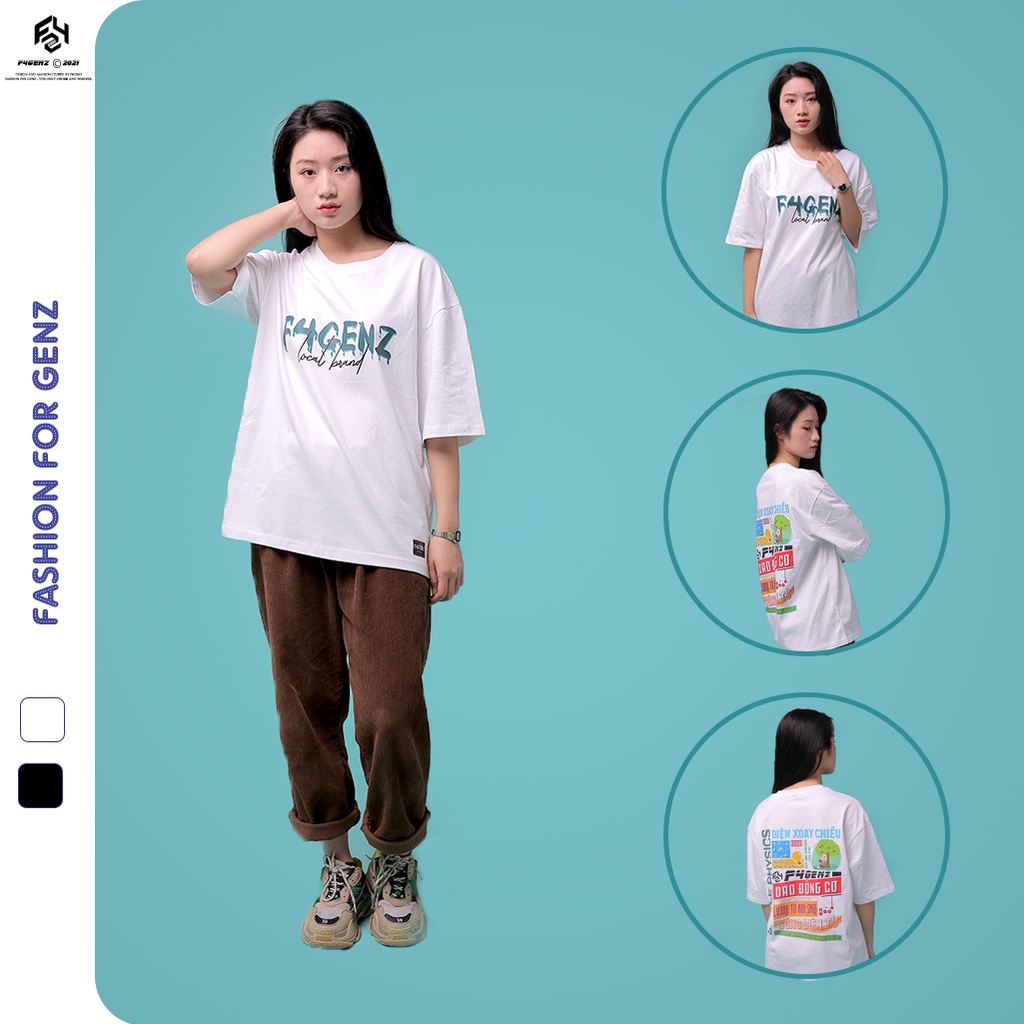 Áo thun tay lỡ nam nữ Simple Physics F4GENZ Local Brand - Áo phông unisex form rộng cotton Cao cấp phong cách Streetwear | BigBuy360 - bigbuy360.vn