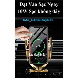 Pin sạc điện thoại ko dây trên ô tô, Gía đỡ điện thoại cảm ứng trên xe hơi ô tô