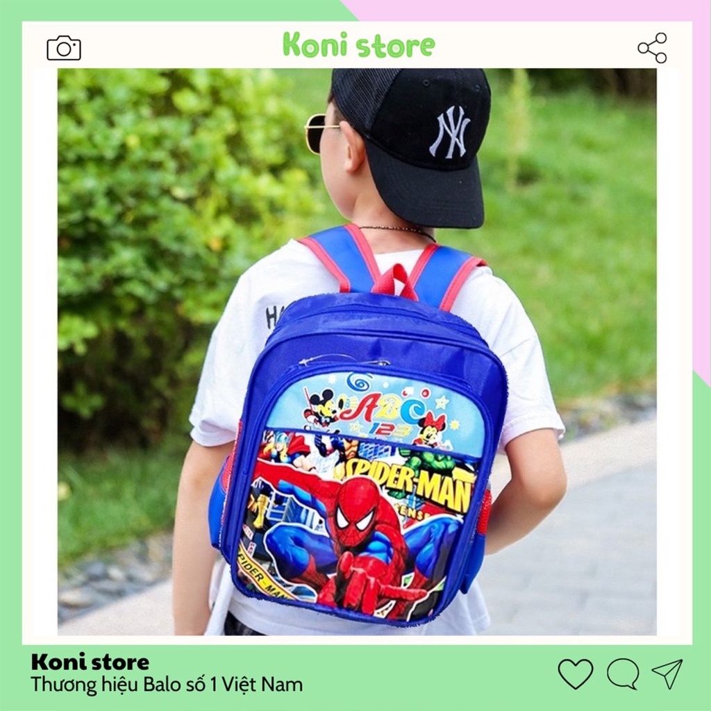 Balo Trẻ Em Đi Học Mẫu Giáo Nhân Vật Hoạt Hình Người Nhện Cho Bé Trai,Gái 601KID