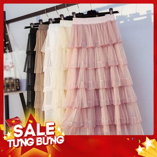 Chân váy voan lưới nhiều lớp nữ tính - Hàng nhập khẩu