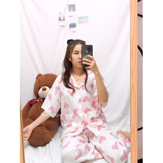 Đồ bộ pijama cánh dơi lụa mango form freesize mặc siêu mát ko bí ko nóng [ hình shop chụp ]