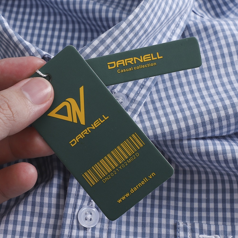 Áo sơ mi caro nam công sở DARNELL tay ngắn cao cấp ít nhắn thoáng mát, thấm hút mồ hôi DN511