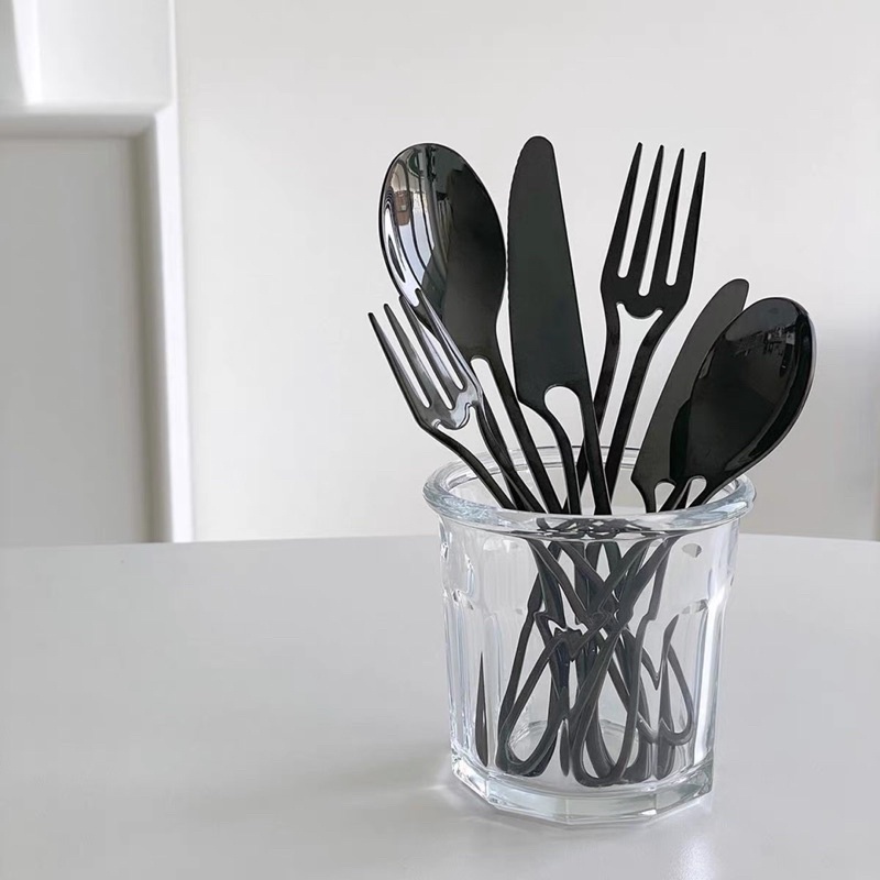 Bộ dao thìa nĩa cao cấp phong cách Hàn Quốc inox 304.