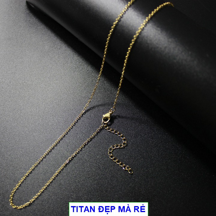 Dây chuyền nữ titan mặt chuột dễ thương - Hàng titan vàng 18k sáng bóng đẹp - Cam kết 1 đổi 1 nếu đen và gỉ sét