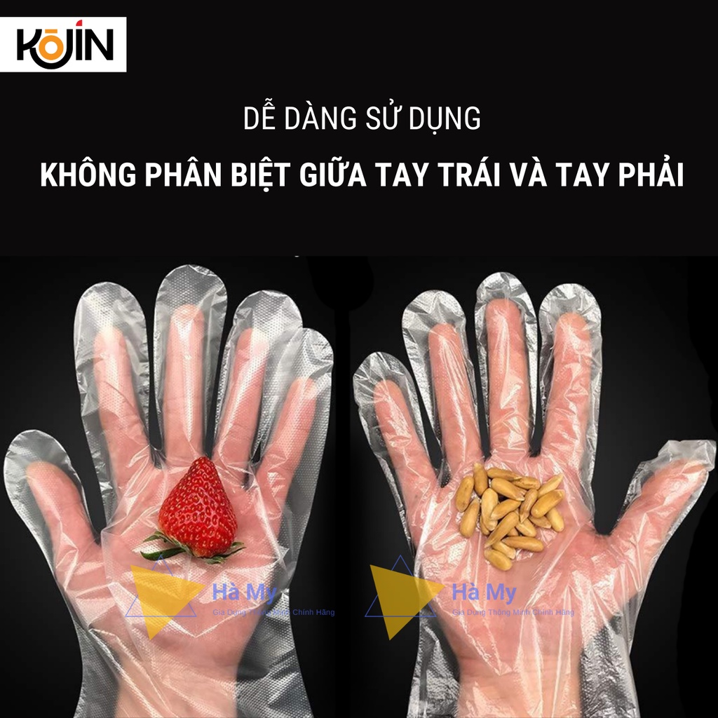 Găng Tay Tự Hủy Sinh Học KOJIN Chính Hãng,Găng Tay Nylong Làm Bếp,Nấu Ăn,Găng Tay Dùng 1 Lần,Bao Tay 100c/1 Hộp