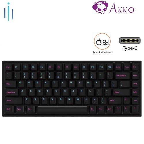 [Mã ELTECHZONE giảm 5% đơn 500K] Bàn phím cơ AKKO 3084 Midnight Switch AKKO (Blue/Orange/Pink)