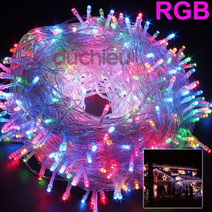 Dây đèn LED chớp nháy 100m chống nước, chuyên ngoài trời chuyên trang trí noel, giáng sinh, nhà hàng