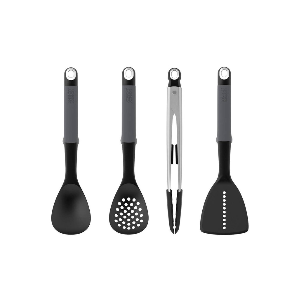Bộ dụng cụ nấu ăn 4 chi tiết Joseph Joseph 98465 Elevate 4-piece Gift Set  with Tongs - Grey | Shopee Việt Nam