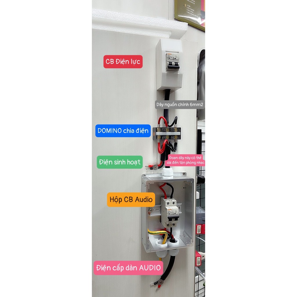 Ổ DOMINO Chia điện cho Audio - 60A