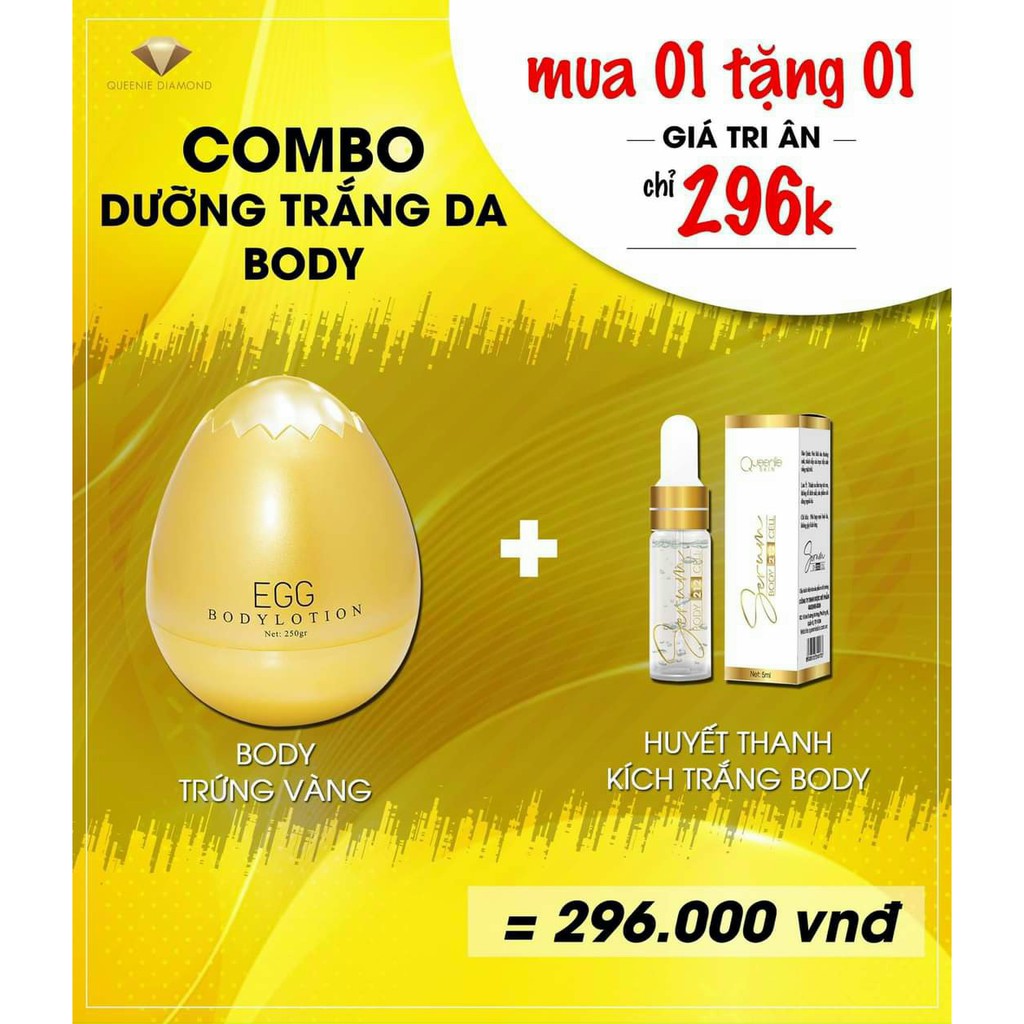 BODY kem Trứng Vàng ( tặng huyết thanh kích trắng )100% chính hãng | BigBuy360 - bigbuy360.vn