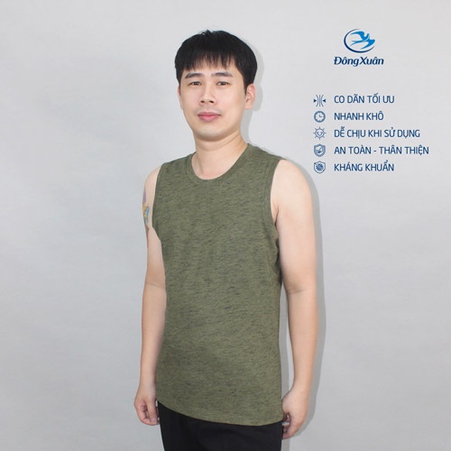 Áo ba lỗ nam cổ tròn Dệt Kim Đông Xuân A0785