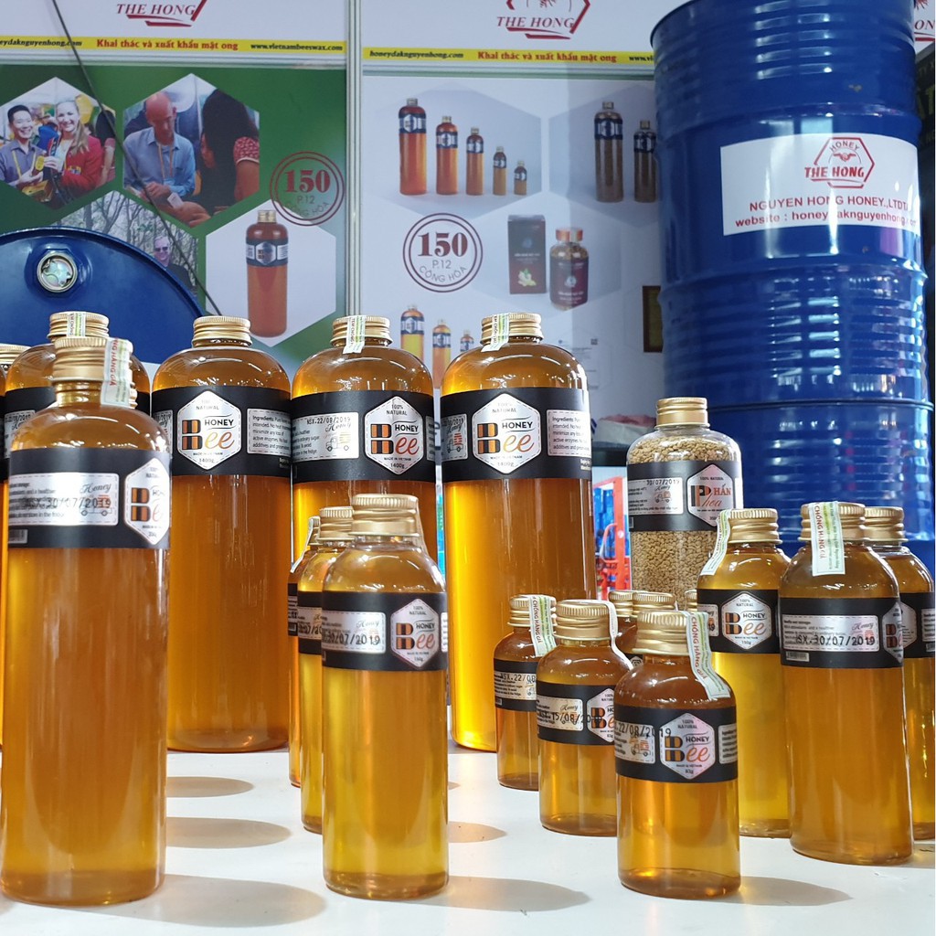 Mật ong nguyên chất 100% BEE Honey hoa nhãn 1 lít Thế Hồng Honey (TRẢ HÀNG NẾU HÀNG KHÔNG THẬT)