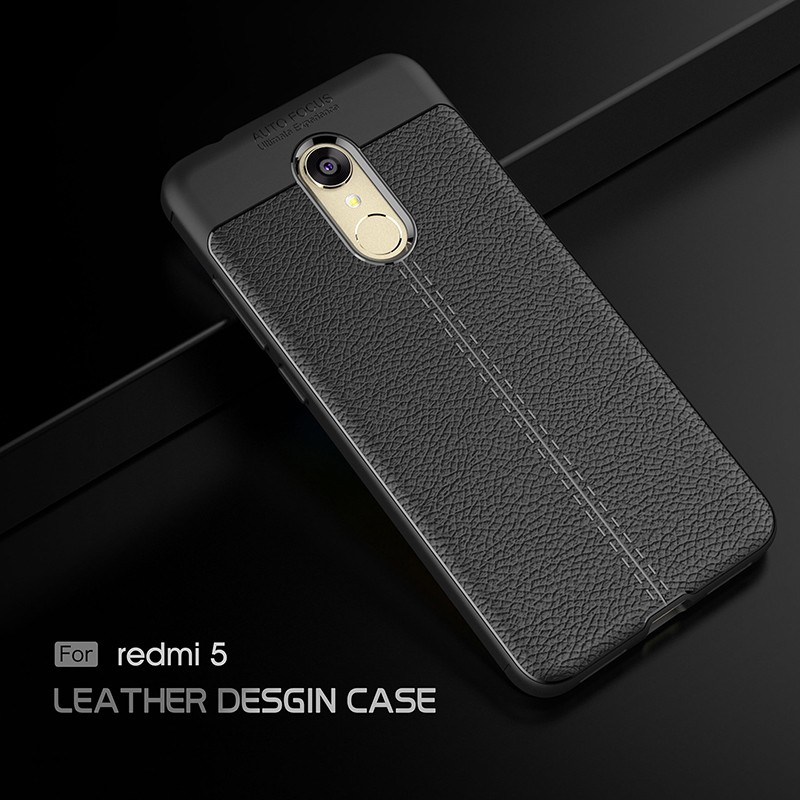 Ốp Lưng Xiaomi Redmi 5 dẻo giả da chống sốc