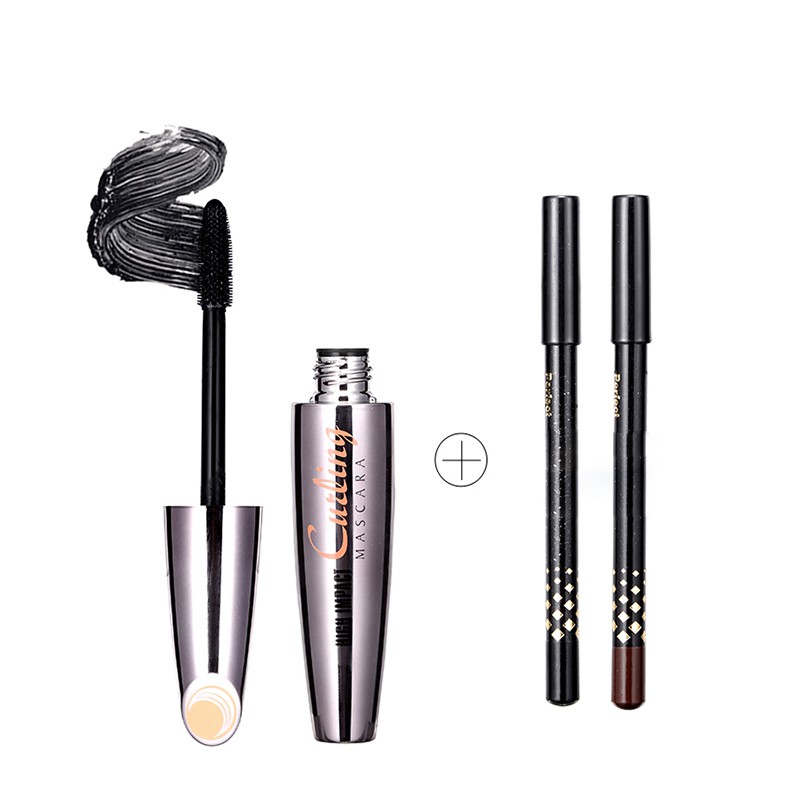 Set Mascara + Bút Kẻ Mắt COCUTE Giúp Chuốt Mi Cong Và Dày 3D Chống Thấm Nước | BigBuy360 - bigbuy360.vn