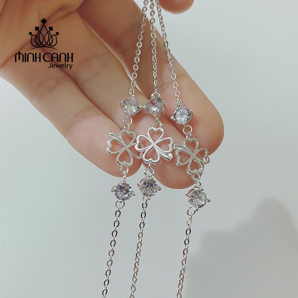 Lắc Tay Bạc Cỏ 4 Lá Loại Rỗng May Mắn - Minh Canh Jewelry