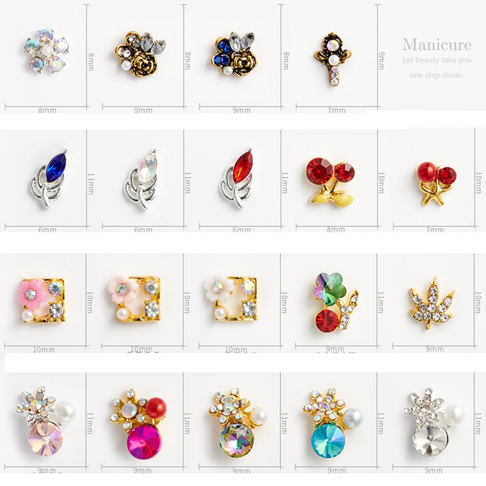 Phụ Kiện Trang Trí Móng Tay Bằng Hợp Kim Họa Tiết Hoa 3D Xinh Xắn