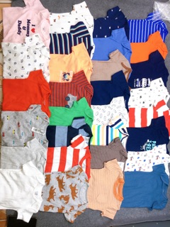 Set 5 Body Chip Carter’s 100% Cotton Xuất dư
