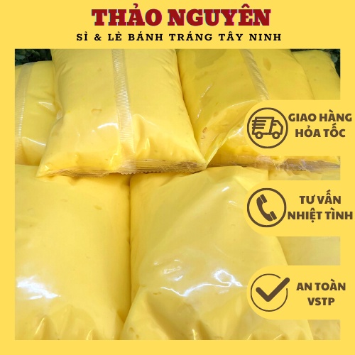 Bơ vàng ăn kèm bánh tráng Tây Ninh