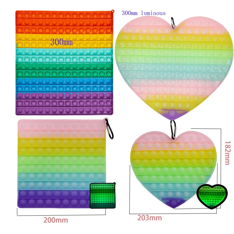 Big Size Pop It Fidget Toys Push Bubble For Schoolbag Board Pendant Hot Adult Stress Relief Toy Popit