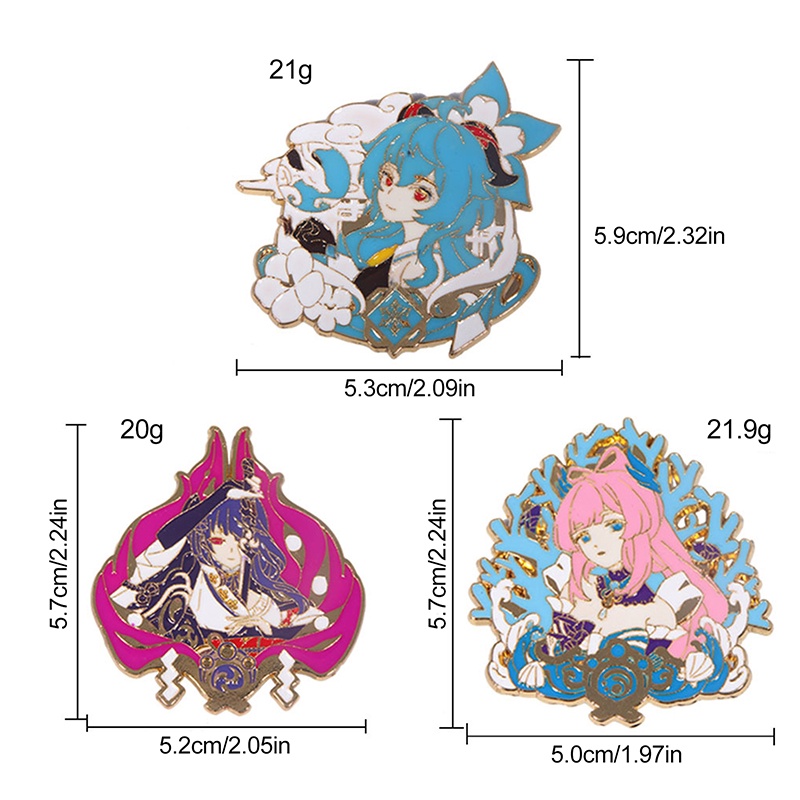 Ghim Cài Áo Kim Loại Hình Nhân Vật Hoạt Hình Periphery Genshin Thunder General Heart Sea Kaiadi Luke Hoạt Hình