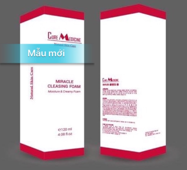 Sữa rửa mặt Cure Medicine ( mẫu mới ảnh cuối ạ )