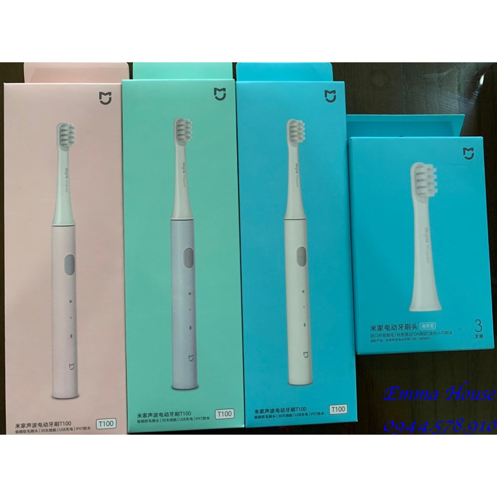Combo Bàn chải đánh răng điện Xiaomi Mijia T100 - BH 01 Tháng