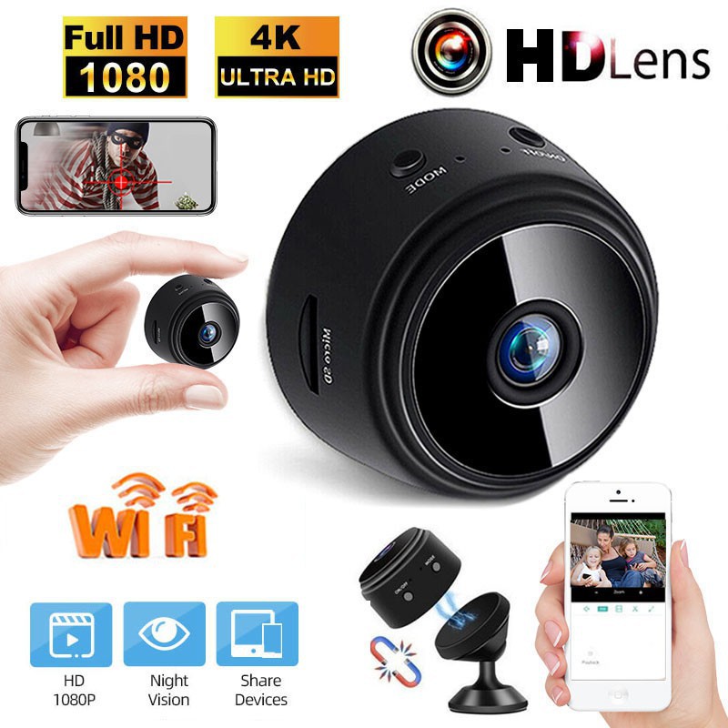 Camera không dây A9 HD 1080P / Camera web A9 / xoay 360 độ / Camera an ninh không dây WiFi mini / Hỗ trợ thẻ TF