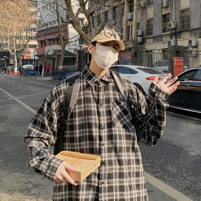 Áo Sơ Mi From Rộng , Áo Khoác Kẻ Sọc Trắng Đen Phong Cách Hàn Quốc Cho Cả Nam Và Nữ Hot 2022