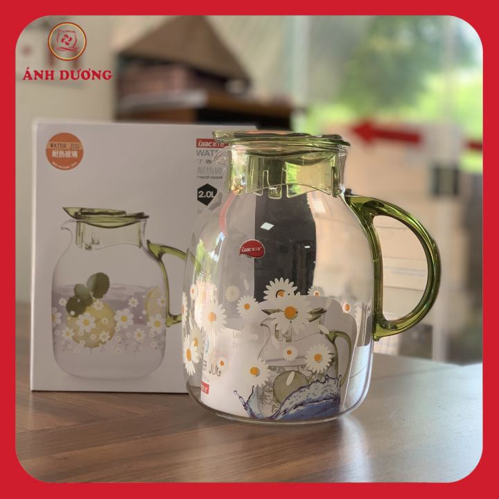 BÌNH ĐỰNG NƯỚC THUỶ TINH HOA 2L EW20