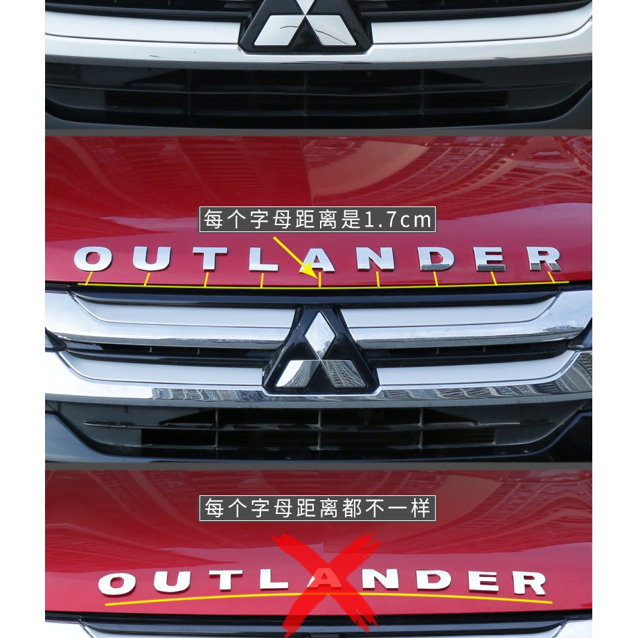 [Mã LIFEAU02 hoàn 10% tối đa 12K xu đơn 50K] Chữ OUTLANDER chuẩn inox xịn gắn trang trí xe OUTLANDER