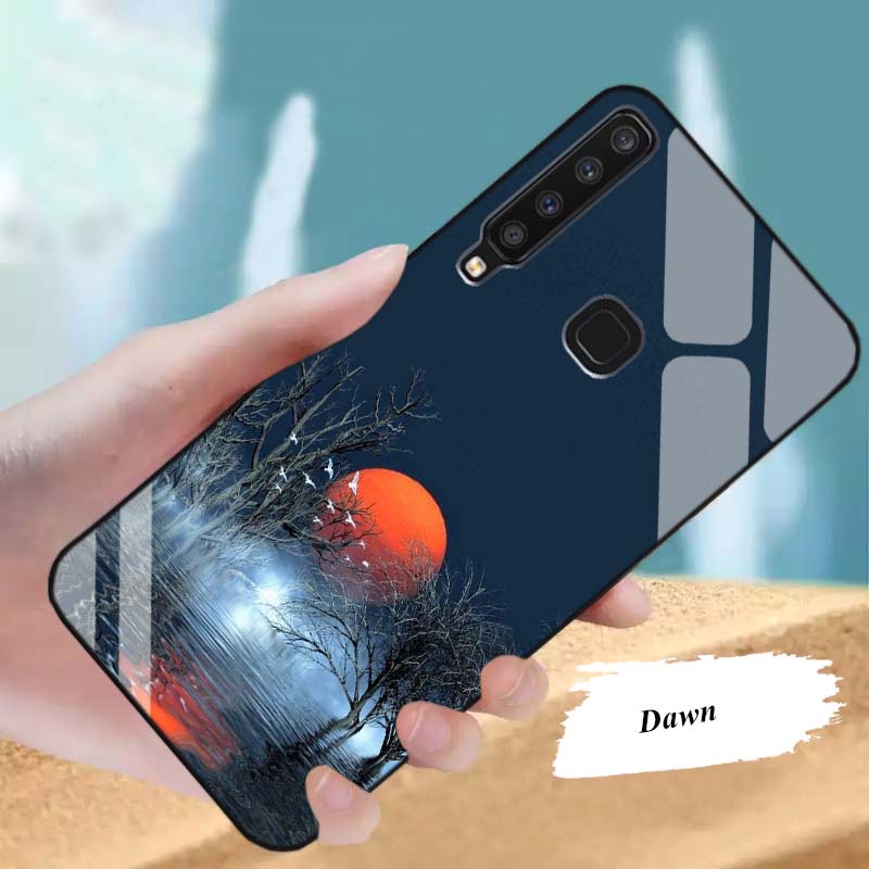 Ốp Samsung Galaxy  A9  Lưng kính cường lực SANG TRỌNG, SÁNG BÓNG