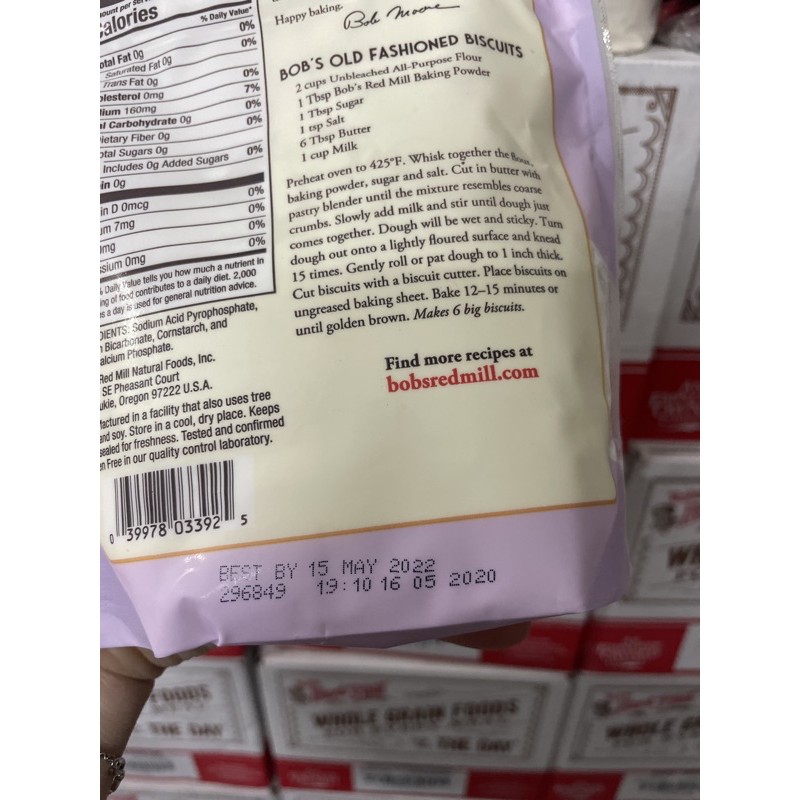 Bột nở Bob’s Red Mill 397gr - Date 2023