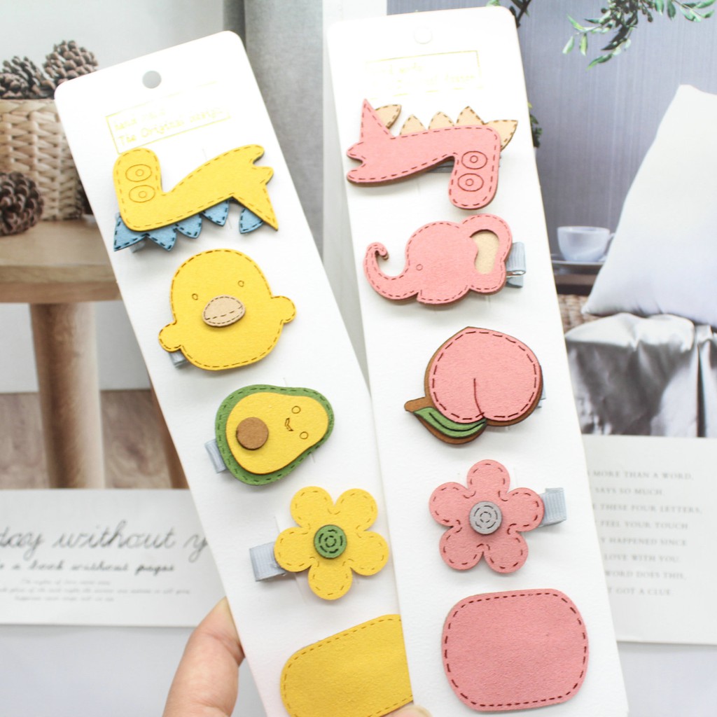 Set 5 kẹp tóc hoạt hình dễ thương
