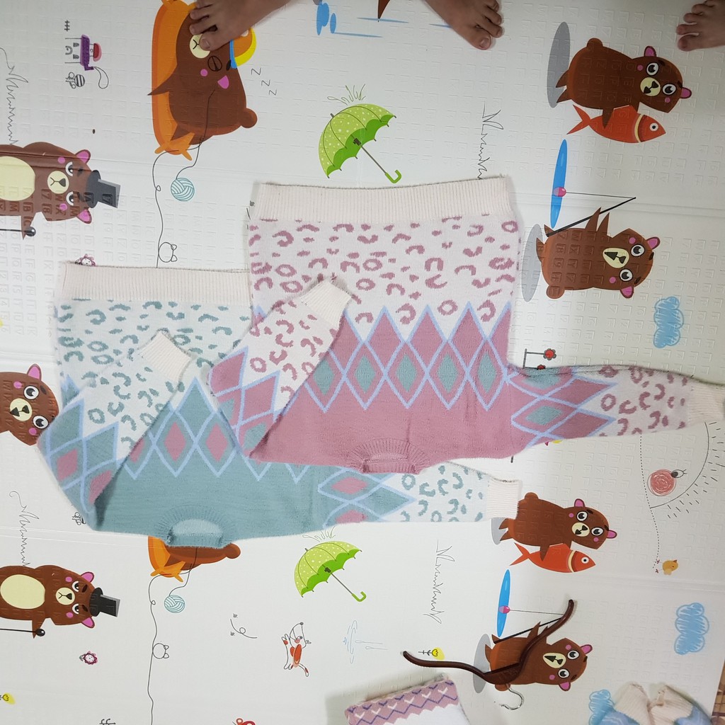 HOT TREND Áo Len Lông Thỏ Họa Tiết Thổ Cẩm 007 Siêu Dày