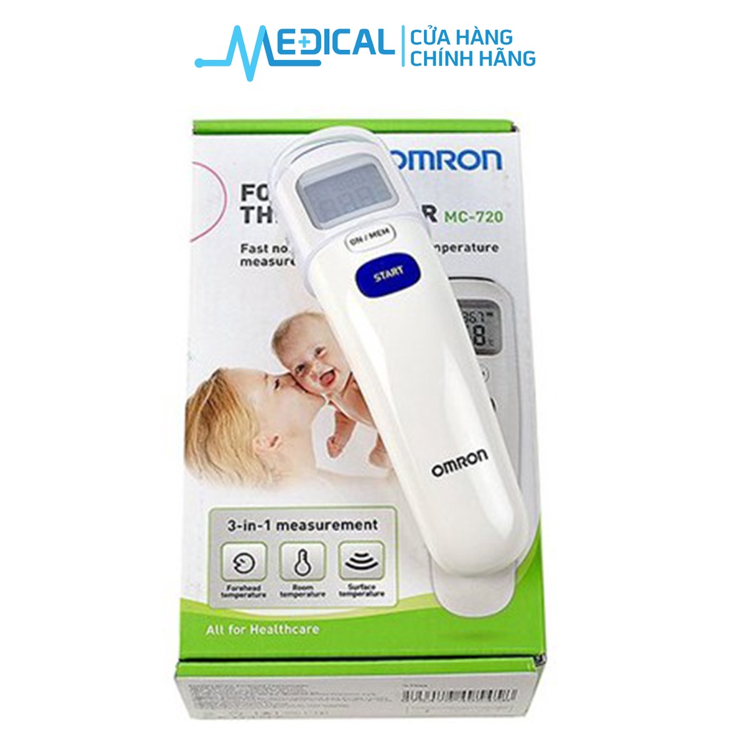 Nhiệt kế hồng ngoại đo trán OMRON MC-720 cho kết quả trong 3 giây - MEDICAL