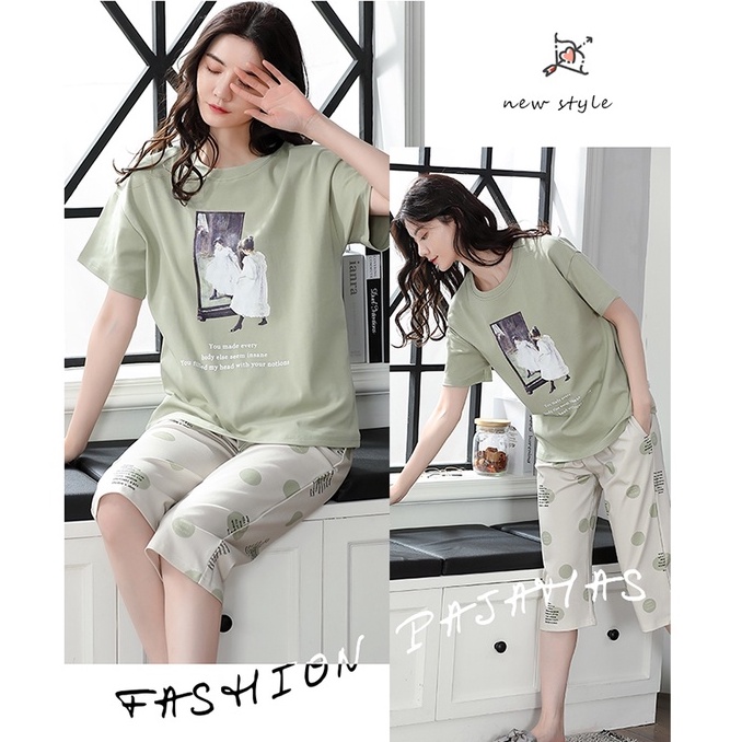 Đồ mặc nhà nữ đáng yêu chất cotton 100% BA5032