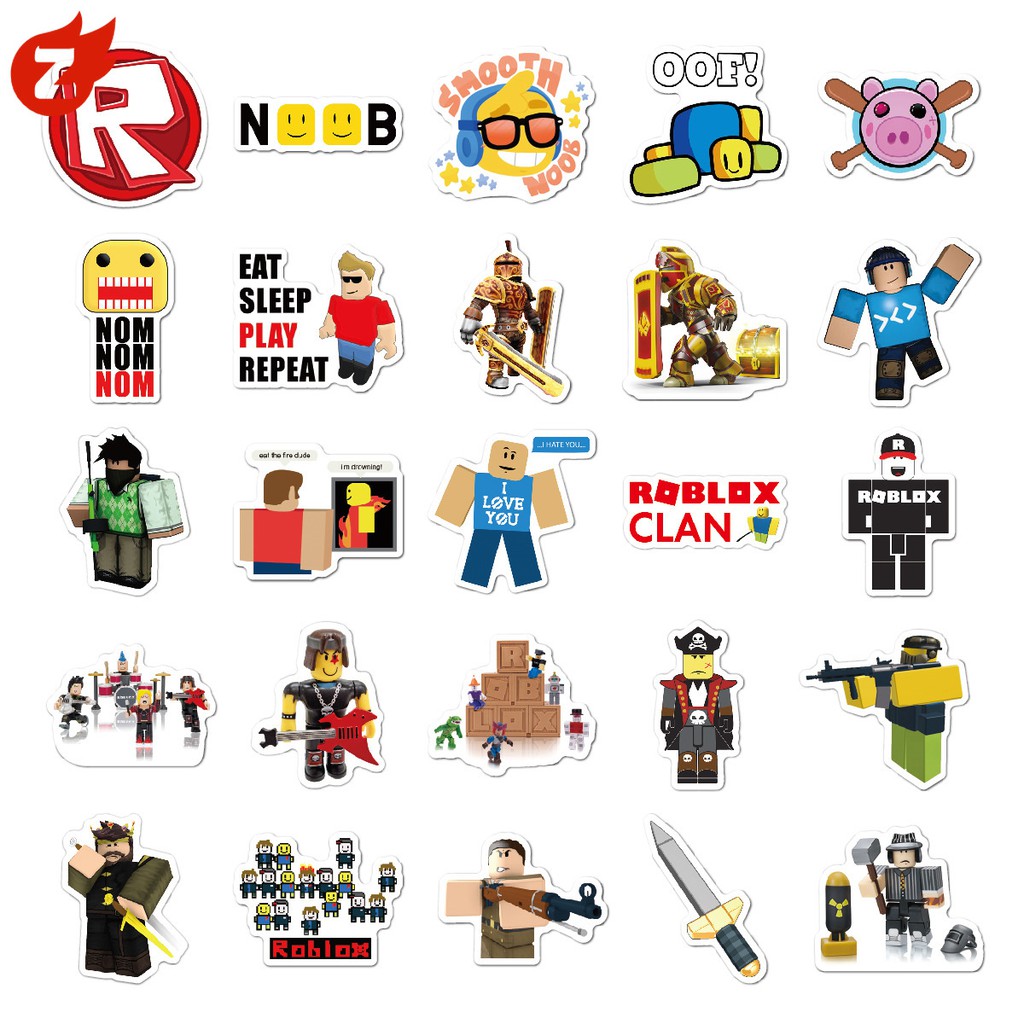 ROBLOX Bộ 50 Hình Dán Graffiti Chống Thấm Nước Trang Trí Đa Năng