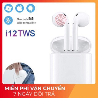 [ GIÁ HUỶ DIỆT] Tai Nghe Bluetooth 5.0 i12 TWS [CẢM ỨNG VÂN TAY] (Màu trắng)