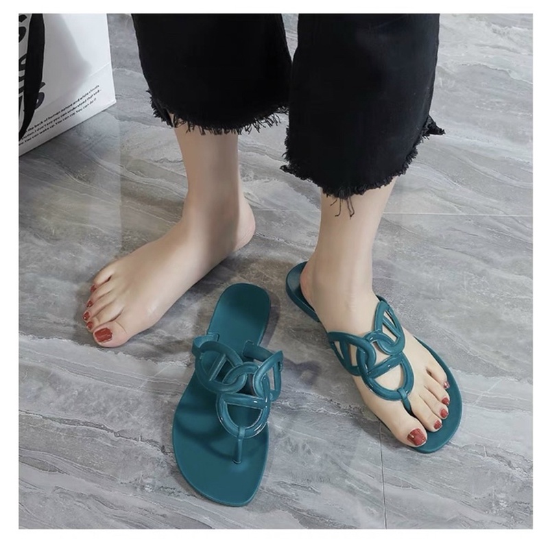[KÈM ẢNH THẬT] DÉP H.M XỎ NGÓN CHẤT NHỰA DẺO HÀNG QUẢNG CHÂU SIÊU XỊN