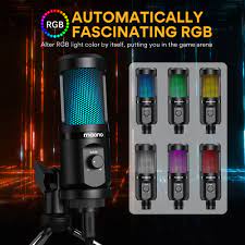 MAONO Mic chơi game micro để bàn AU-PM461TR RGB USB Condenser Có Tăng âm Mic và Đèn RGB thích hợp livestream chơi PC gam