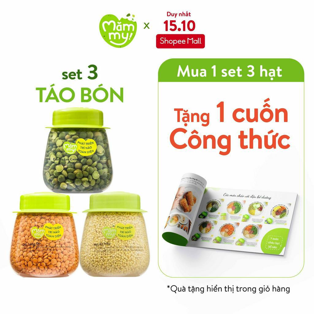 Đậu hạt hữu cơ cho bé ăn dặm Mămmy: Đậu lăng đỏ, đậu gà, quinoa, yến mạch sữa, hạt chia...Mămmy