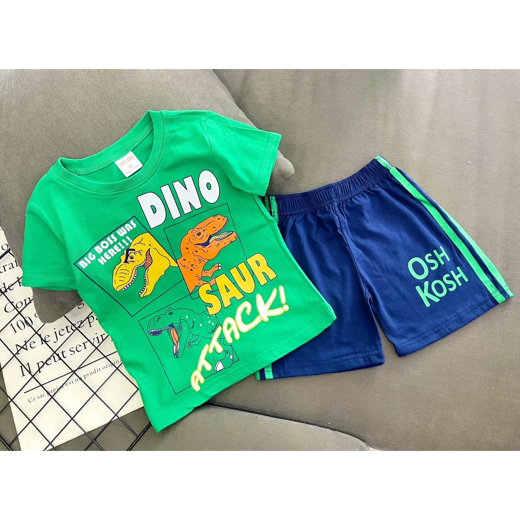 Đồ bộ bé trai ngắn tay 3-5 tuổi thun Cotton Jennie kids mềm mại thấm hút mồ hôi J373