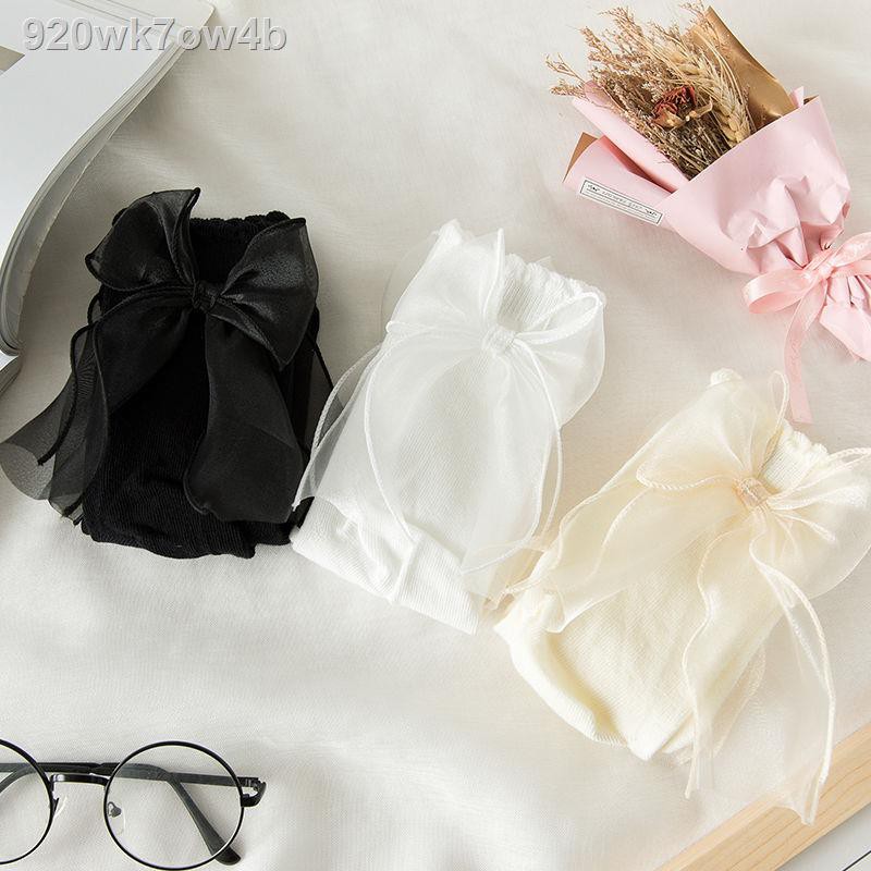 Khăntất cổ nam❈☄✵bít tất lolita nữ ống ren nơ dễ thương Nhật Bản trắng đen jk